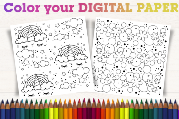 Color Your Digital Paper: Rainbow Nature for Creative Relaxation and Design