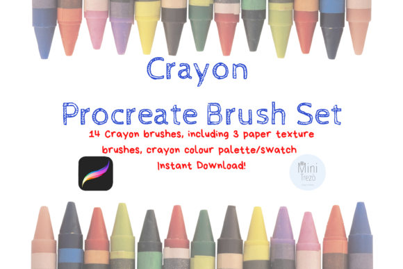 Elevate Design with Procreate Crayon Brush Set