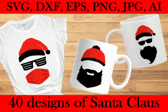 Evaluating the 40 Face Santa Claus Christmas Cool Santa Silhouette Bundle for Creative Projects
