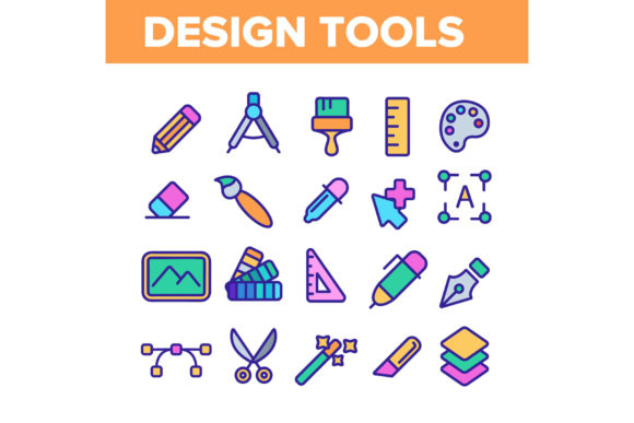 Integrating the Design Tools Vector Color Line Icons Set into Professional Creative Workflows
