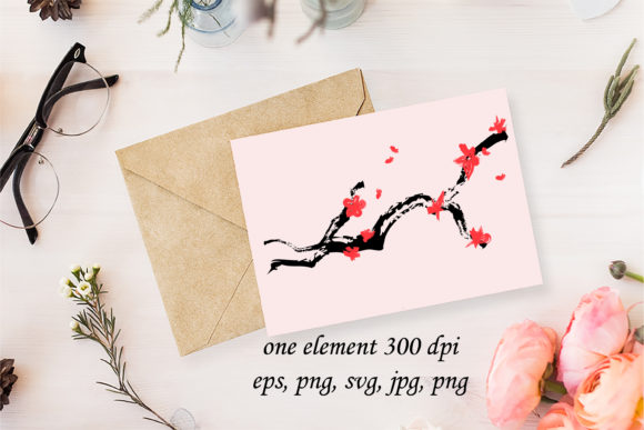 Sakura Branch: Japan Cherry Blossom Design