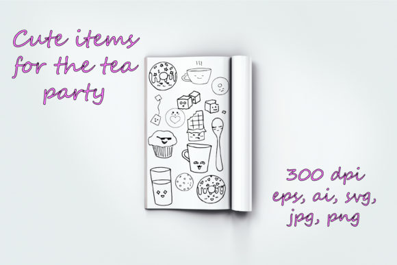 Unlocking Creativity with Cute Doodles Bundle Items for Tea Party